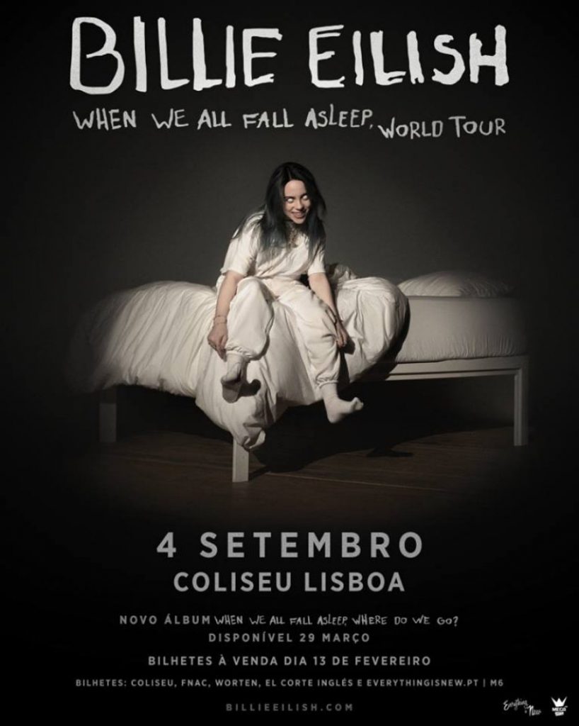 Billie Eilish com concerto no dia 4 de Setembro no Coliseu de Lisboa