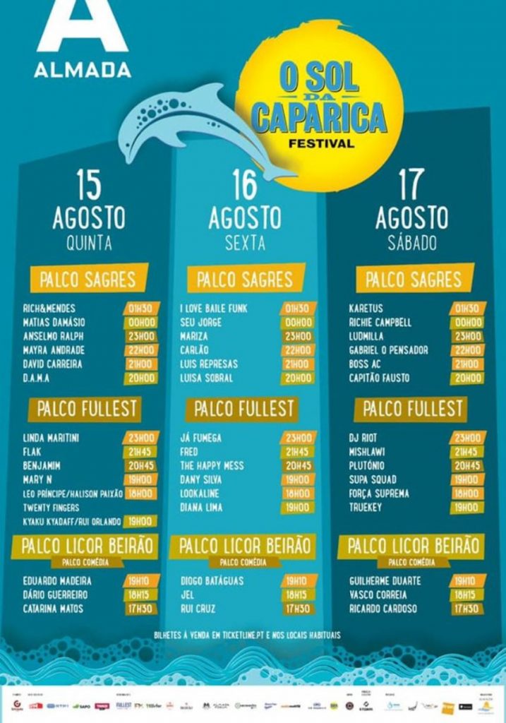 Horários Dos Concertos Do Festival O Sol Da Caparica 2019 Toupeiras Agenda De Festivais E 