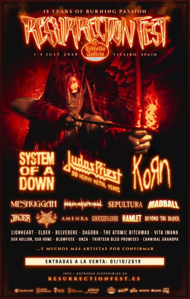 Resurrection Fest 2020 Confirmou System Of A Down, Judas Priest E Korn 