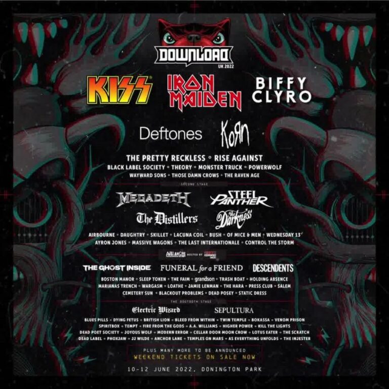 Festival Download UK 2022 confirmou Deftones, Korn, Megadeth e mais 67 ...