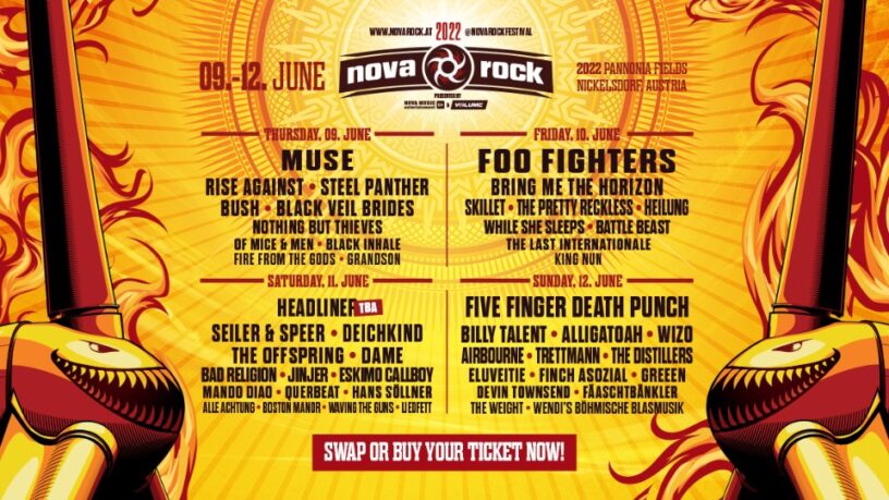 Nova Rock Festival 2022 com Muse e Foo Fighters – Toupeiras – Agenda de ...