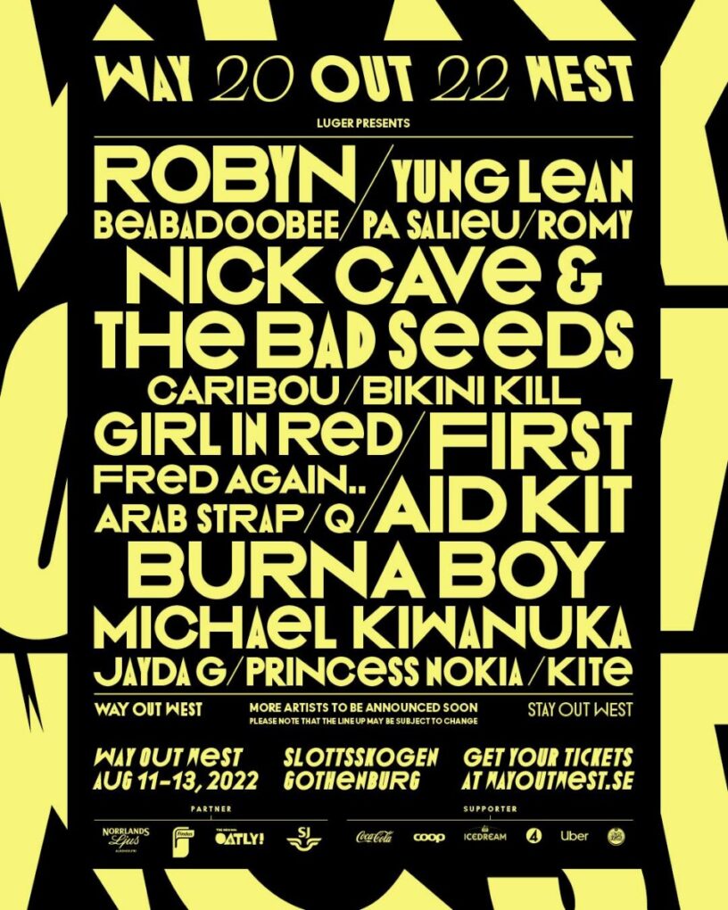 Festival Way Out West 2022 com Nick Cave, Robyn, First Aid Kit, Burna