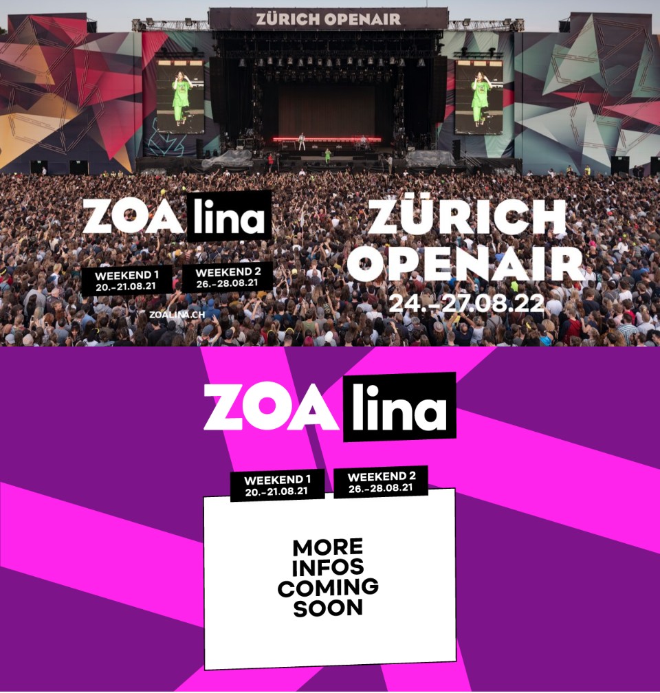 Festival Zürich Openair 2021 substituido pelo ZOAlina devido à lotação ...