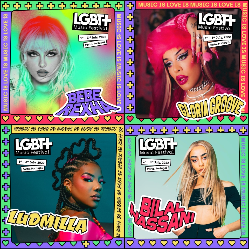 LGBT+ Music Festival 2022 Porto Anunciou Bebe Rexha, Gloria Groove ...